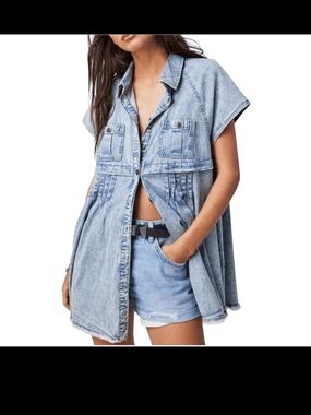 Ronnie Cotton Denim Shirt Dress